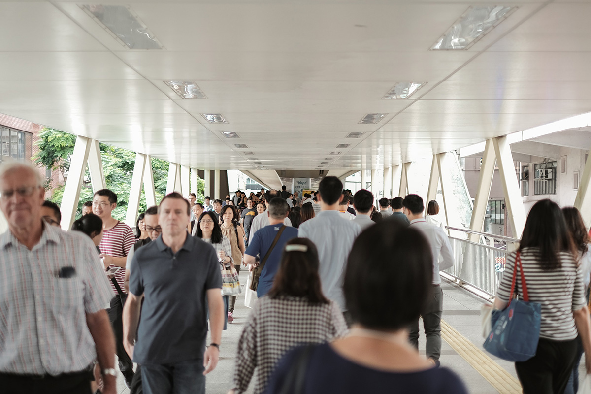 People walking asia immigration