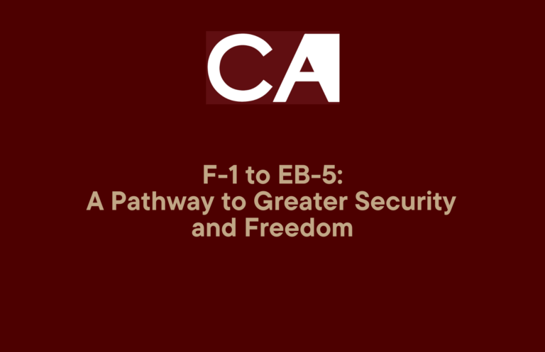 F-1 to EB-5: A Pathway to Greater Security and Freedom banner