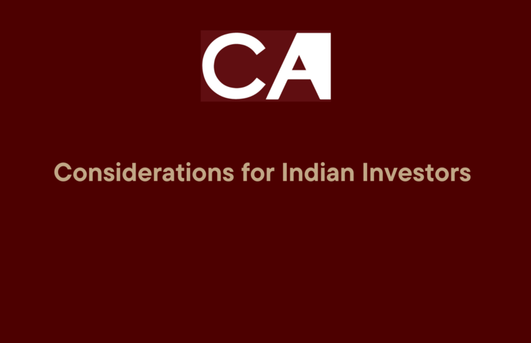 Considerations for Indian Investors Banner
